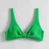 & Other Stories Swimwear | Textured Triangle Bikini Top
