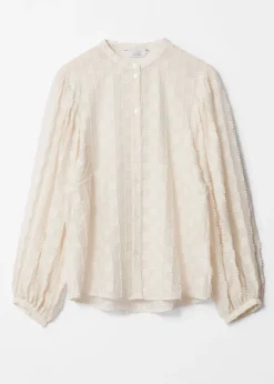 & Other Stories Blouses & Shirts | Textured Voluminous Sleeve Blouse White
