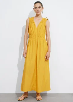 & Other Stories Dresses | Tie-Detailed Midi Dress Yellow
