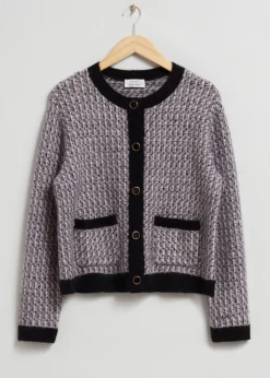 & Other Stories Sweaters & Knits | Tweed Cardigan Grey/Black