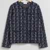 & Other Stories Outerwear | Sweaters & Knits | Tweed Jacket Blue/White Tweed