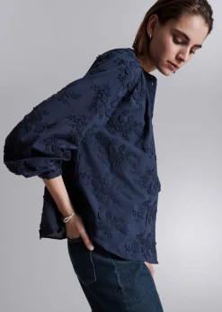 & Other Stories Blouses & Shirts | Voluminous Floral-Appliqué Blouse