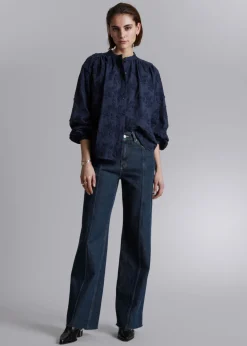 & Other Stories Blouses & Shirts | Voluminous Floral-Appliqué Blouse