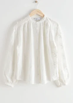 & Other Stories Blouses & Shirts | Voluminous Floral-Appliqué Blouse