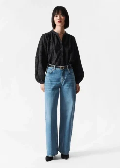 & Other Stories Blouses & Shirts | Voluminous Floral-Appliqué Blouse