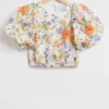 & Other Stories Blouses & Shirts | Voluminous Puff Sleeve Embroidered Blouse White Embroidered