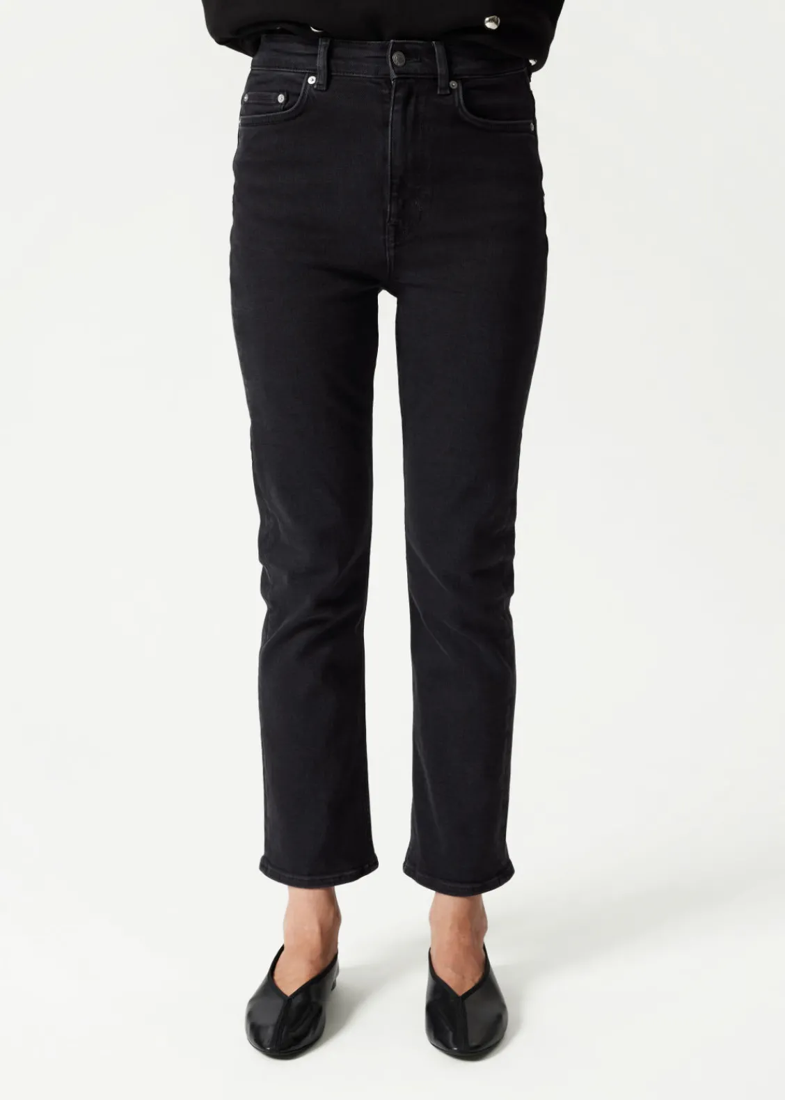 & Other Stories Jeans | Wide Leg Cropped Jeans Black