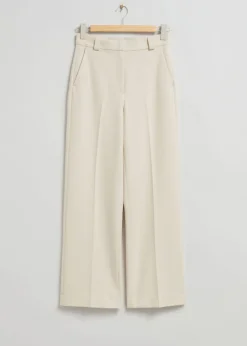& Other Stories Pants | Wide Press-Crease Trousers