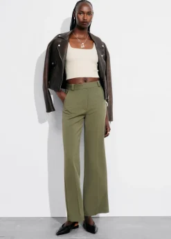 & Other Stories Pants | Wide Press-Crease Trousers