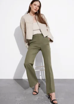 & Other Stories Pants | Wide Press-Crease Trousers