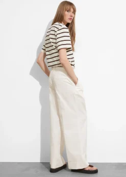 & Other Stories Pants | Wide Tailored Trousers White