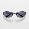 & Other Stories Sunglasses | Wire-frame Oval Sunglasses Black