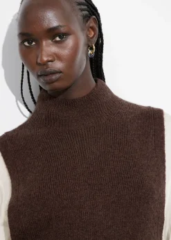 & Other Stories Scarves | Sweaters & Knits | Wool Bib Collar Dark Brown