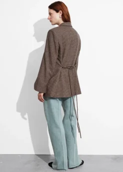 & Other Stories Blazers & Vests | Wool-Blend Blazer Brown Houndstooth