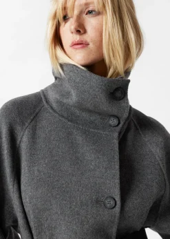 & Other Stories Outerwear | Wool-Blend Funnel-Collar Coat