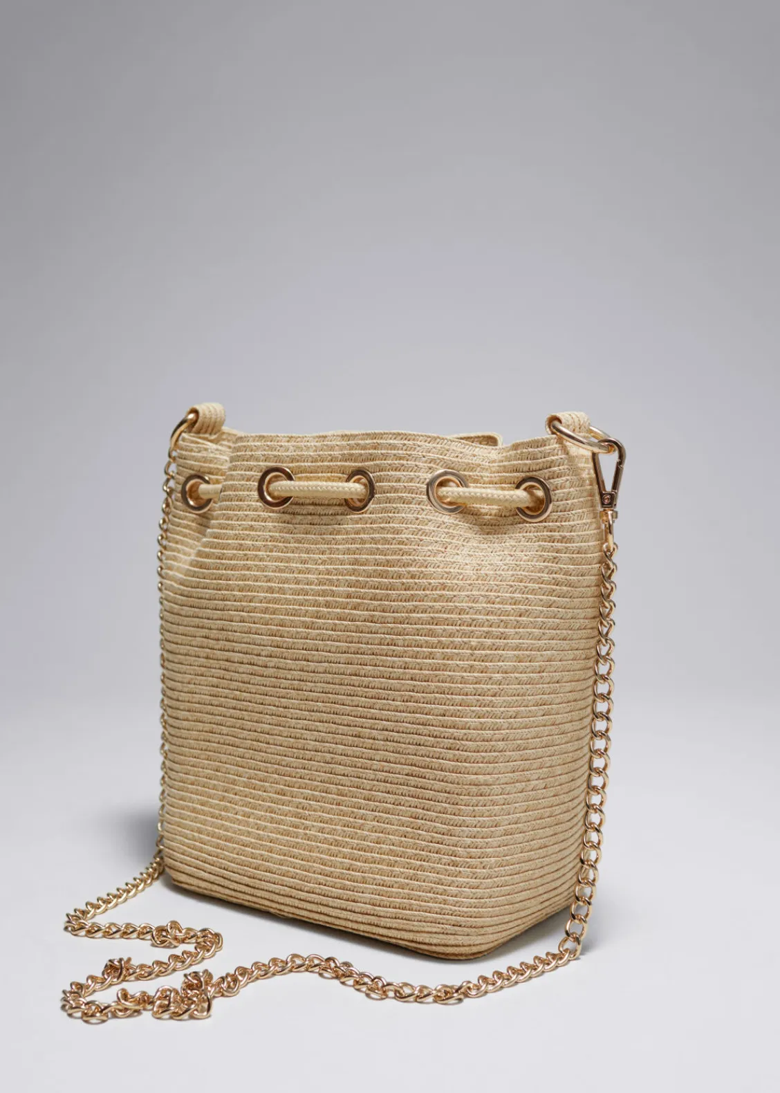 & Other Stories Shoulder Bags | Woven Paper- Bucket Bag Straw